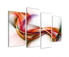 130 x 80 cm impression sur toile abstrait en couleur 6159-SCT peinture / image / tableau / decoration sur châssis