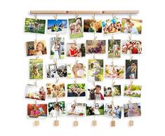 Uping Cadre Photo Mural en Bois, Cadre Photo Pêle-mêle, Décoration Maison et Idée Cadeau