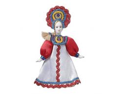 Poupée en Porcelaine Faite à la Main dans Un Costume Folklorique Traditionnel Russe 18 cm 06-27