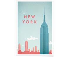 Juniqe® Affiche 20x30cm New York - Design „New York“ (Format : Portrait) - Poster, Tirages dart & Tableaux par des Artistes indépendants créé par Henry Rivers