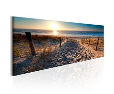 BD XXL murando Impression sur Toile intissee 135x45 cm 1 Piece Tableau Tableaux Decoration Murale Photo Image Artistique Photographie Graphique Plage mer Paysage c-B-0134-b-a