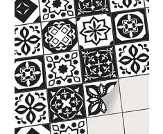 Stickers carrelage Autocollant adhésif Mural - Déco Carreaux de Ciment I Recouvrir carrelage Credence Cuisine I Adhésive décorative à Carreaux (15x15 cm I 9 - Pièces)