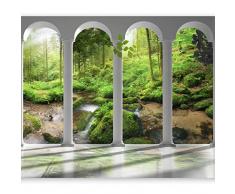 murando Papier peint intissé Foret 400x280 cm Décoration Murale XXL Poster Tableaux Muraux Tapisserie Photo Trompe l'oeil Ornament Nature Arbre vert Architecture Colonne c-C-0187-a-a