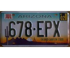 Plaque dimmatriculation américaine, 31 x 16 cm, motif Arizona