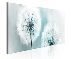 murando Impression sur Toile intissee 135x45 cm 1 Piece Tableau Tableaux Decoration Murale Photo Image Artistique Photographie Graphique Fleurs Nature Gris Bleu Pissenlit b-B-0223-b-d