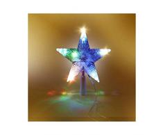 Cimier / étoile de sapin de Noël multicolore VIRAGE - Gris