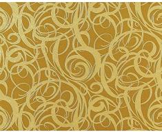 XXL Papier peint intissé EDEM 971-38 design abstrait lignes ondulées jaune moutarde vert olive doré |10,65 m2