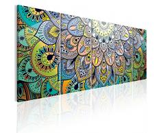murando - Impression sur Toile Mandala 200x80 cm - 5 Pieces - Image sur Toile - Images - Photo - Tableau - Motif Moderne - Décoration - tendu sur Chassis - Abstrait Art f-A-0618-b-m