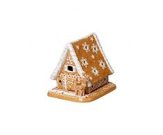 Villeroy & Boch - Winter Bakery Decoration Maison en Pain dÃ©pices, Bougeoir DÃ©coratif en Porcelaine Dure, Marron / Blanc