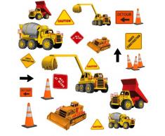 RoomMates Stickers muraux repositionnables Enfant Chantier de construction