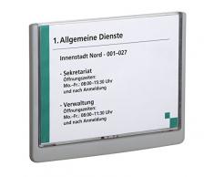 Durable 486637 Click Sign Plaque de Porte et de Signalisation avec Cadre Profilé Plastique Coloris Gris Graphite pour Insertions Format A5 Paysage 210 x 148,5 mm