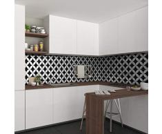 Stickers Carrelage Adhésif - Sticker Autocollant Carreaux de Ciment - Décoration Murale Stickers Tiles pour Salle de Bain et Cuisine - Carreaux de Ciment adhésif Mural - 10 x 10 cm - 30 pièces