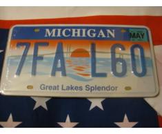 Plaque immatriculation américaine Michigan Great lakes splendor