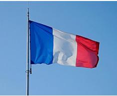 Drapeau de la France 5 * 3ft / 150 * 90cm drapeau de polyester Idéal pour lextérieur et lintérieur grand drapeau français