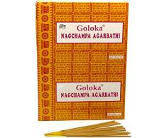 GOLOKA Encens Nagchampa Agarbathi – 24 boîtes Parfum Nag Champa Bâtonnets dencens Indiens