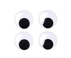 Pince Yue 7,6 cm Large géant Wiggle Yeux Mobiles avec Autocollant travaux manuels, Lot de 4