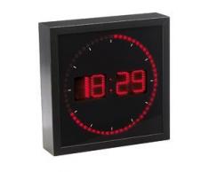 Lunartec Grande horloge murale LED rouge avec indications des heures, minutes et secondes Très lumineuse et adaptée à des studios, locaux, salons
