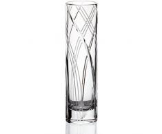 Vase, vase de cristal, transparent, hauteur 21 cm, cristal, style moderne (GERMAN CRYSTAL powered by CRISTALICA)
