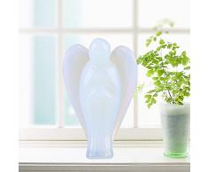 Akozon 1.5 Ailes dAnge Gardien Angel Statuette de Poche Pierre Précieuse Peace Angel Cristal Curatif Cadeau