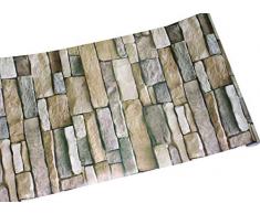 Papier peint autocollant en vinyle imitation brique 3D 45 cm x 5 m