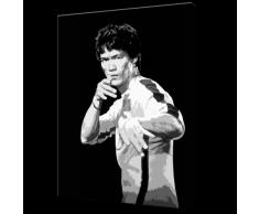 Bruce Lee style Pop Art Peinture huile 40 x 28 pièces Peint à la main Art de, pas un revêtue, ou Imprimé Toile Poster. Cette pièce est une superbe Version d'un classique de l'art. De et texture Evident sont et CE est moins