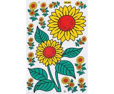 Tournesol Fleurs Plantes autocollants 16 pièces 1 feuilles 270 mm x 180 mm Stickers bricolage enfants PARTY