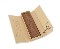 wosume Bâtons dencens trempés à la Main, 180pcs/pack bâtons dencens Nature Bouddha Oriental arôme Bouddhiste + étui Bois de Santal pour la Maison(#1)