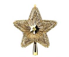 Feerie Christmas Cimier de sapin Brillant - 23 cm. - Or