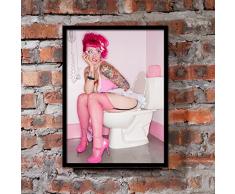uniqueaur sexy femme Peinture murale Tableau Déco pour barre de club de salle de bain Décoration de chambre, 40cm x 50cm