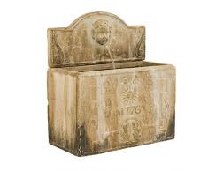Pureday Garden Fountain Luca - Fontaine Murale avec gargouille - Look Antique - env. B61 x T31 x H68 cm