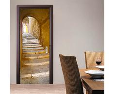 MeetYours Porte Autocollants 3D Papier Peint pour Porte Imperméable Stickers de Porte Papier Peint de Porte, Vinyle Papier Peint 3d Porte Stickers Muraux Porte Autocollant de Porte 3d 77cm * 200cm