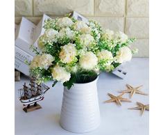 Daedalus® 1 Bouquet en gros Faux Fleur Simulation Naturel véritable fleur de chrysanthème artificielle pour Home Office Décoration de table de fête de mariage bouquets, Plastique, blanc, Taille unique