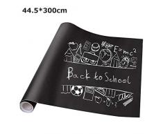 Stickers Tableau Noir Ardoise 44.5 * 300cm Ninonly Effaçable DiY Blackboard Adhésif Respectueux de lEnvironnement Autocollant Mural Papier pour École Bureau Accueil Maison