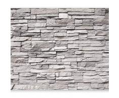 murando Papier peint intissé Pierre Optique 400x280 cm Décoration Murale XXL Poster Tableaux Muraux Tapisserie Photo Trompe l'oeil Mur Pierre Optique 3D grau f-A-0588-a-a