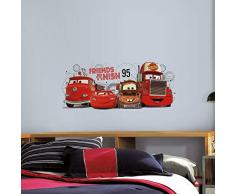Thedecofactory 539152 Sticker géant repositionnable Cars Disney, Vinyle, Rouge, 99,06 x 41,91 x 0,1 cm