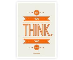 Lab NO 4 What We Think We Become Guatama Buddha Quotes Poster in A3 (16.5 X 11.7)