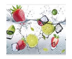 murando – Papier peint intissé 350x256 cm – Trompe l oeil - Tableaux muraux – Déco – XXL Fruit Eau Ice Cream 10110908-2