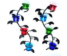 Hashcart — Bougeoir suspendu mural décoratif — Photophore pour bougie votive (Lot de 2) — 43 cm