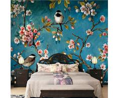 Meaosy Photo Papier Peint 3D Stéréo Chinois Fleurs Oiseaux Mural Chambre Salon Nouveau Design Texture Papier Peint Floral 3D