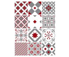 Sticker Carrelage - Carreaux de Ciment - REDDREAM - 12 pièces (15 x 15 cm)