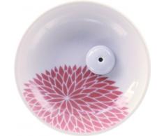 Yukari INC75656 Yukari Plat Chrysanthème Porte-Encens Blanc 2 cm
