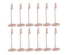 ZOEON 12 Pièces Porte Photo Mémo Carte Pince pour Office Memo, Nom de la Table de Mariage