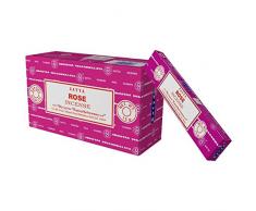 3 X Rose Bâtons dencens Satya Nag Champa Encens 15 g avec badge de souvenir par Sterling Effectz