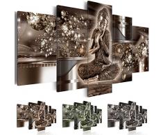 Impression sur toile 200x100 cm - 3 couleurs ? Choisir - 5 Parties - Image sur toile - Images - Photo - Tableau - Bouddha h-A-0053-b-n 200x100 cm B&D XXL