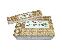 Encens Goloka 12 boîtes Natures Nest Bâtonnets dencens indien
