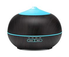 Tenswall 400ml Diffuseur dHuiles Essentielles Humidificateur Ultrasonique avec 7 Couleurs Lumières LED pour la Maison, Yoga, Bureau, SPA, Chambre