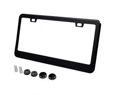 Cadres de plaque d'immatriculation de voiture ultra-minces en acier inoxydable Couvertures avec vis d'installation Caps Tournevis pour norme américaine