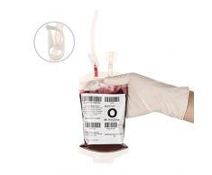 Poche de Sang pour Boissons Spécial Halloween, Accessoire Idéal pour Halloween, Décoration, Costume, 350 cc, avec Seringues et Autocollants Groupes Sanguins Personnalisables, Lot de 10