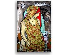 Kunstbruder Décoration Murale - El Bocho Graffiti - He S Gone - Chambre Tableau Pop Art Peinture Impression d'art Image Mural - Frère (70 x 100 cm)