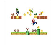 XUJJA Vinyle Amovible Sticker Mural Decal Home Decors Géant Grand Super Mario Bros Enfants Amovible Mur Fenêtre Sticker Décor À La Maison Decal XUJJA (Color : ZYPA1444)